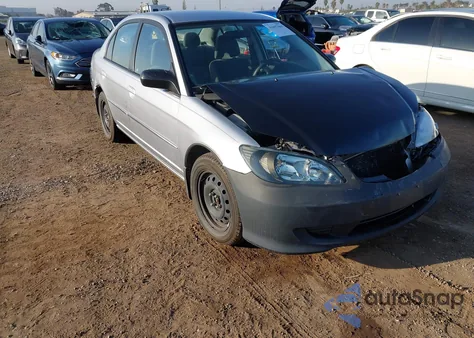 2005 Honda Civic Lx z USA, uszkodzony, nr VIN 2HGES16565H621076